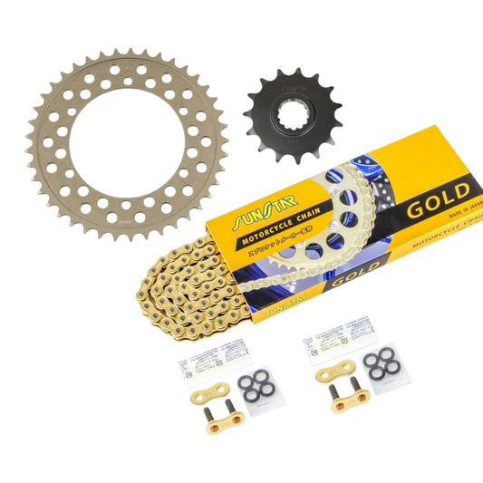 Sprocket & Chain Kit Gold 520 Front 15T Rear 41T 3-piece set Yamaha FZR400R 1987 SUNSTAR Chain