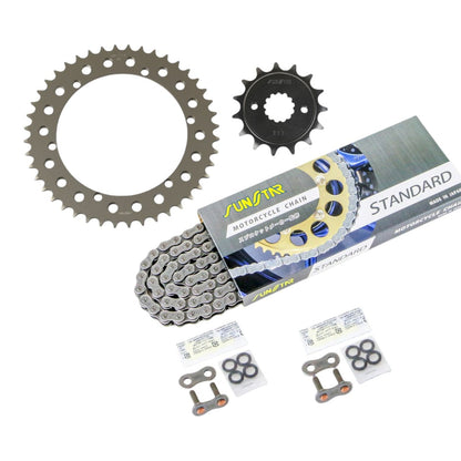 スプロケット&チェーンキット スタンダード 520 フロント15T リア44T 3点セット SR400 78年-87年 SUNSTARチェーン スプロケ チェーン
