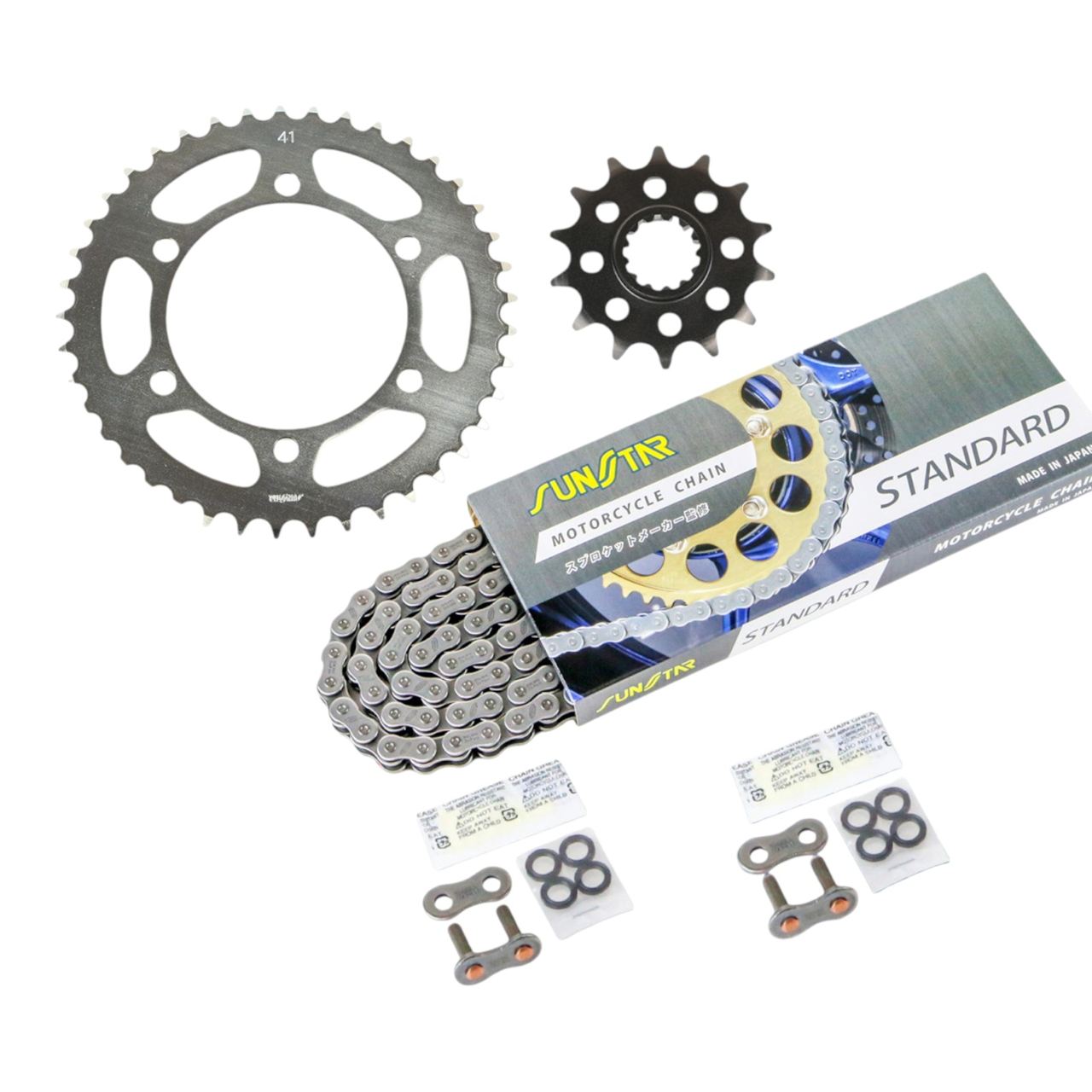 スプロケット&チェーンキット スタンダード 520 フロント14T リア41T 3点セット カワサキ Ninja400 Z400 Ninja250 Z250 ニンジャ SUNSTARチェーン