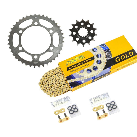 スプロケット&チェーンキット ゴールド 520 フロント14T リア41T 3点セット ニンジャ400 ニンジャ250 Z250 SUNSTARチェーン スプロケ
