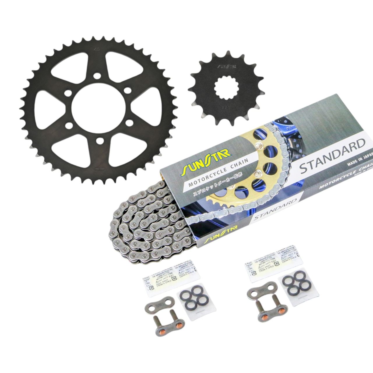 スプロケット&チェーンキット スタンダード 520 フロント15T リア46T 3点セット S 16年-19年 バルカン SUNSTARチェーン スプロケ