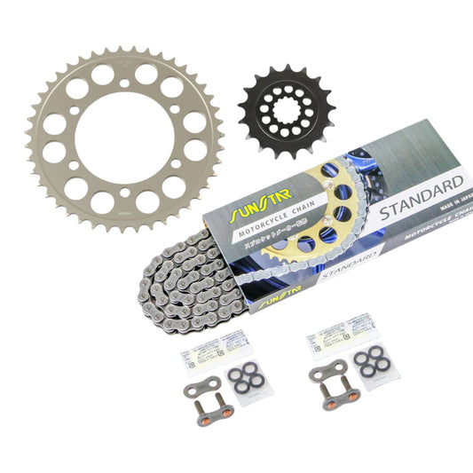 Sprocket & Chain Kit Standard 520 Front 17T Rear 43T 3-Piece Set Suzuki GSX-S750 520 Conversion 17-22 SUNSTAR Chain