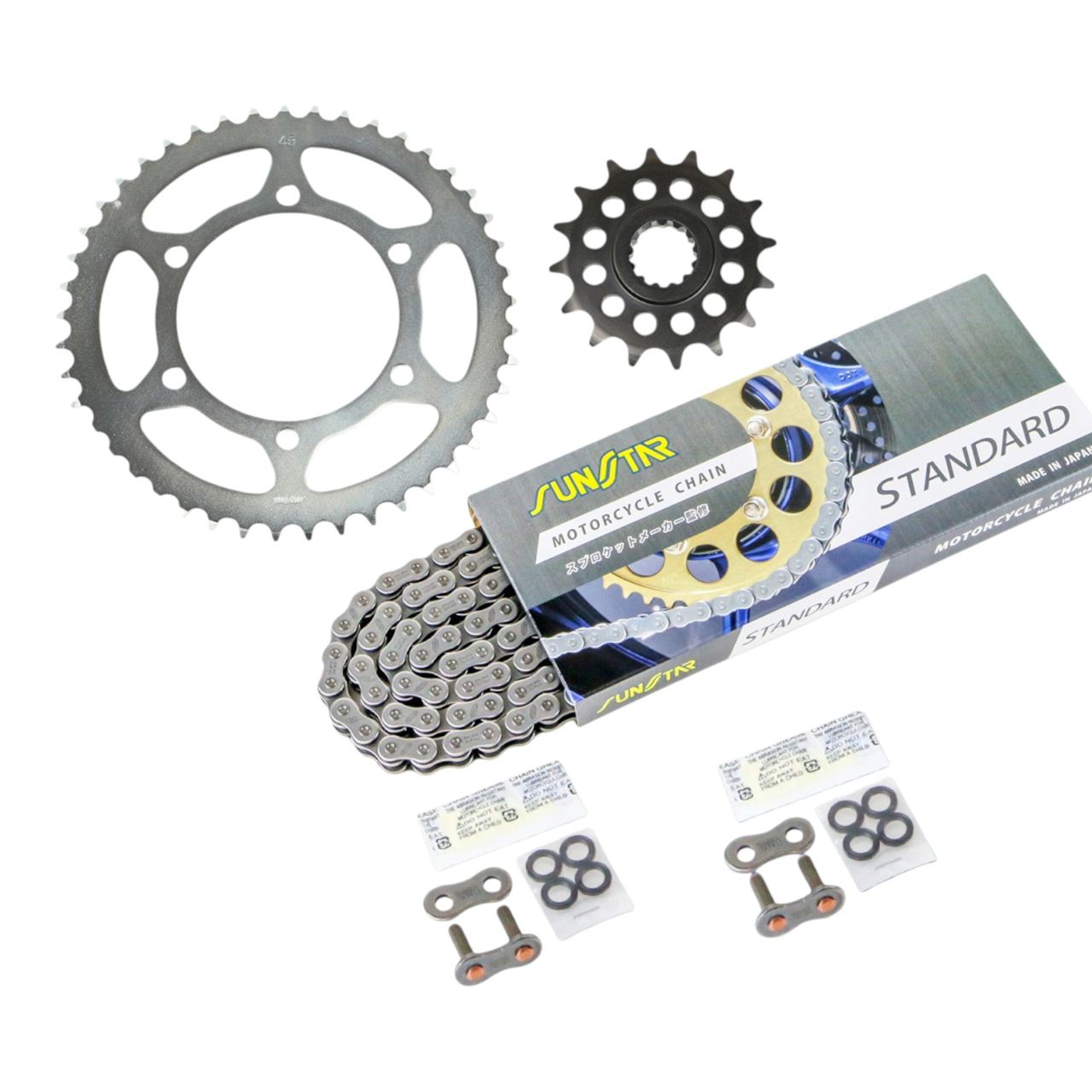 スプロケット&チェーンキット スタンダード 520 フロント16T リア45T 3点セット YZF-R6 06年-20年 SUNSTARチェーン スプロケ チェーン