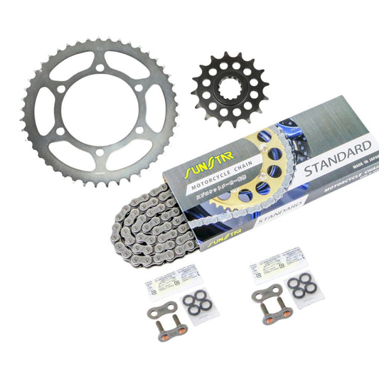 Sprocket & Chain Kit Standard 520 Front 16T Rear 45T 3-Piece Set Yamaha YZF-R6 2006-2020 SUNSTAR Chain