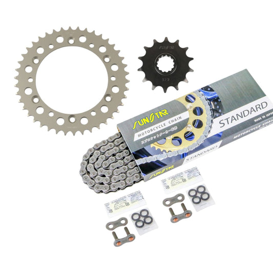 Sprocket & Chain Kit Standard 520 Front 14T Rear 42T 3-piece Set Suzuki DJEBEL250 92-95 DJEBEL SUNSTAR Chain
