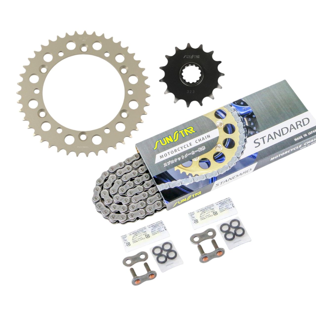 スプロケット&チェーンキット スタンダード 520 フロント15T リア43T 3点セット DR-Z400S 04年-09年 SUNSTARチェーン スプロケ チェーン