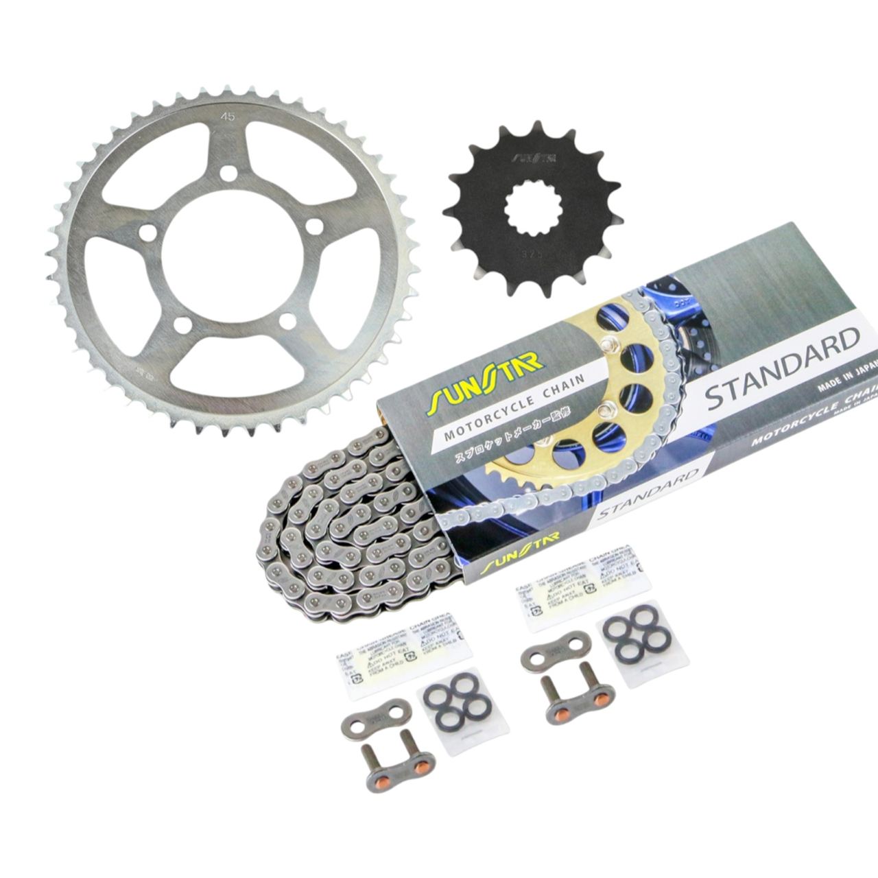Sprocket & Chain Kit Standard 520 Front 15T Rear 45T 3-piece set Suzuki SV400S 98-06 SUNSTAR Chain