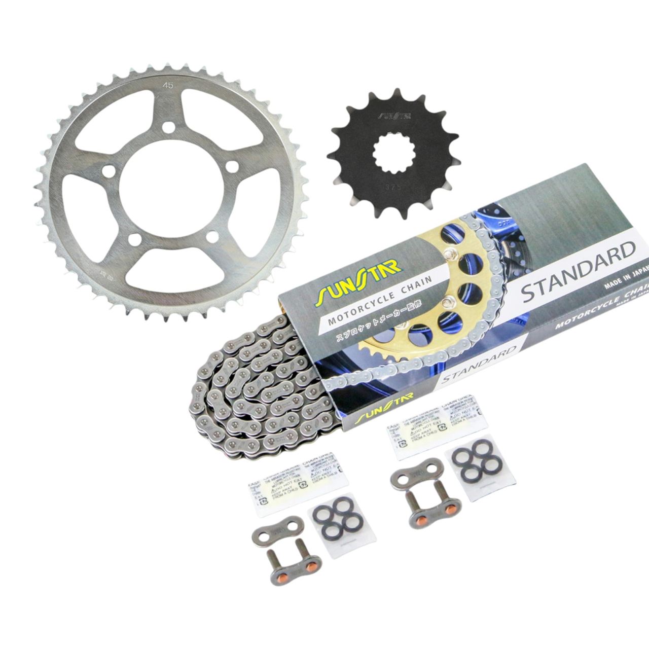 スプロケット&チェーンキット スタンダード 520 フロント15T リア45T 3点セット SV400 98年-06年 SUNSTARチェーン スプロケ チェーン