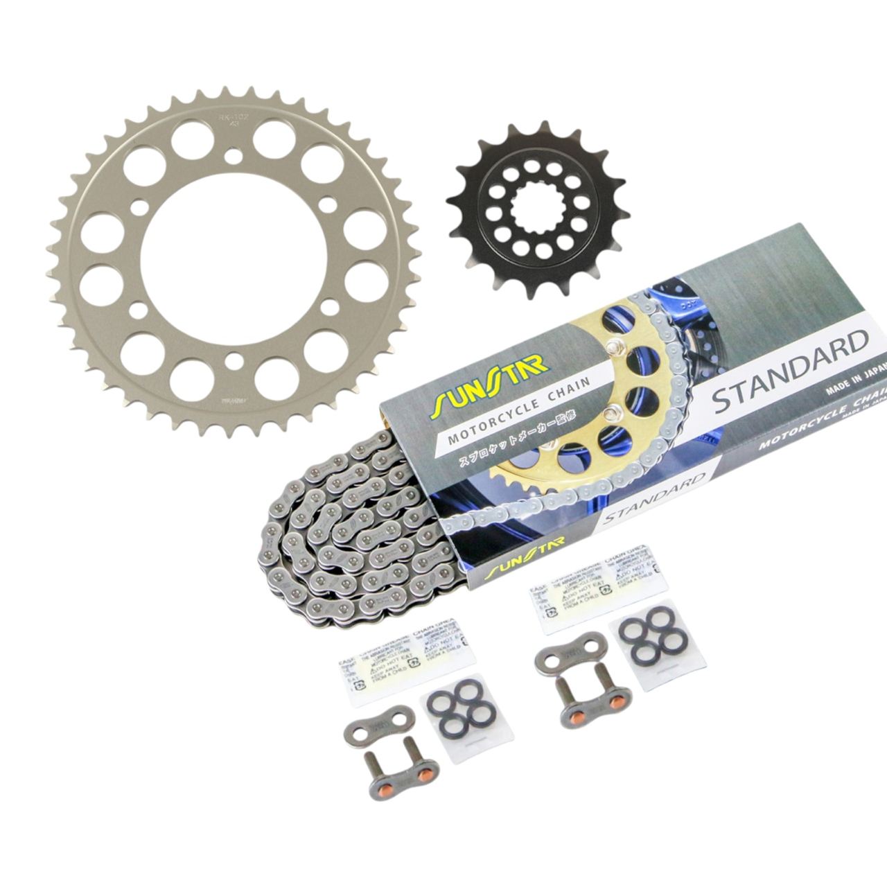 Sprocket & Chain Kit Standard 520 Front 16T Rear 43T 3-piece Set Suzuki GSX-R600 520 Conversion 11-17 SUNSTAR Chain