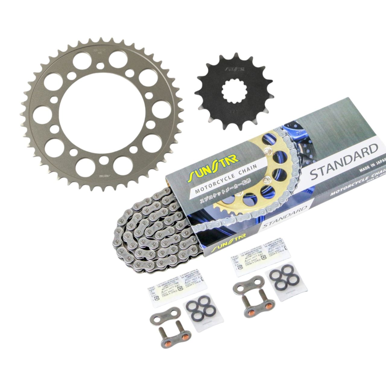 スプロケット&チェーンキット スタンダード 520 フロント15T リア44T 3点セット Vストローム650/XT 13年-16年 スプロケ チェーン