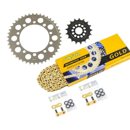 スプロケット&チェーンキット ゴールド 520 フロント17T リア43T 3点セット GSX-R750 520コンバート 04年-05年 スプロケ チェーン