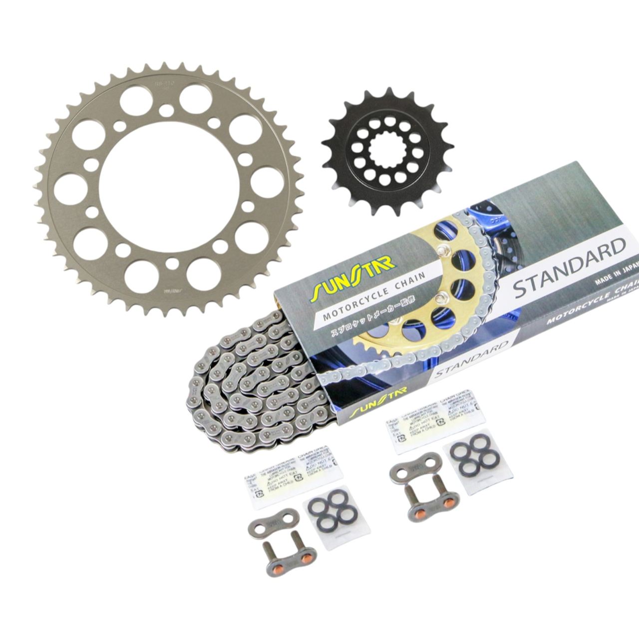 Sprocket & Chain Kit, Standard, 520, Front 17T, Rear 45T, 3-piece set for Suzuki GSX-R750 520 Conversion, 2006-2010