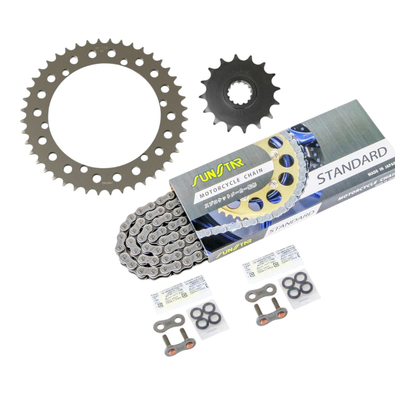 スプロケット&チェーンキット スタンダード 520 フロント16T リア44T 3点セット SR500 520コンバート 88年-00年 スプロケ チェーン
