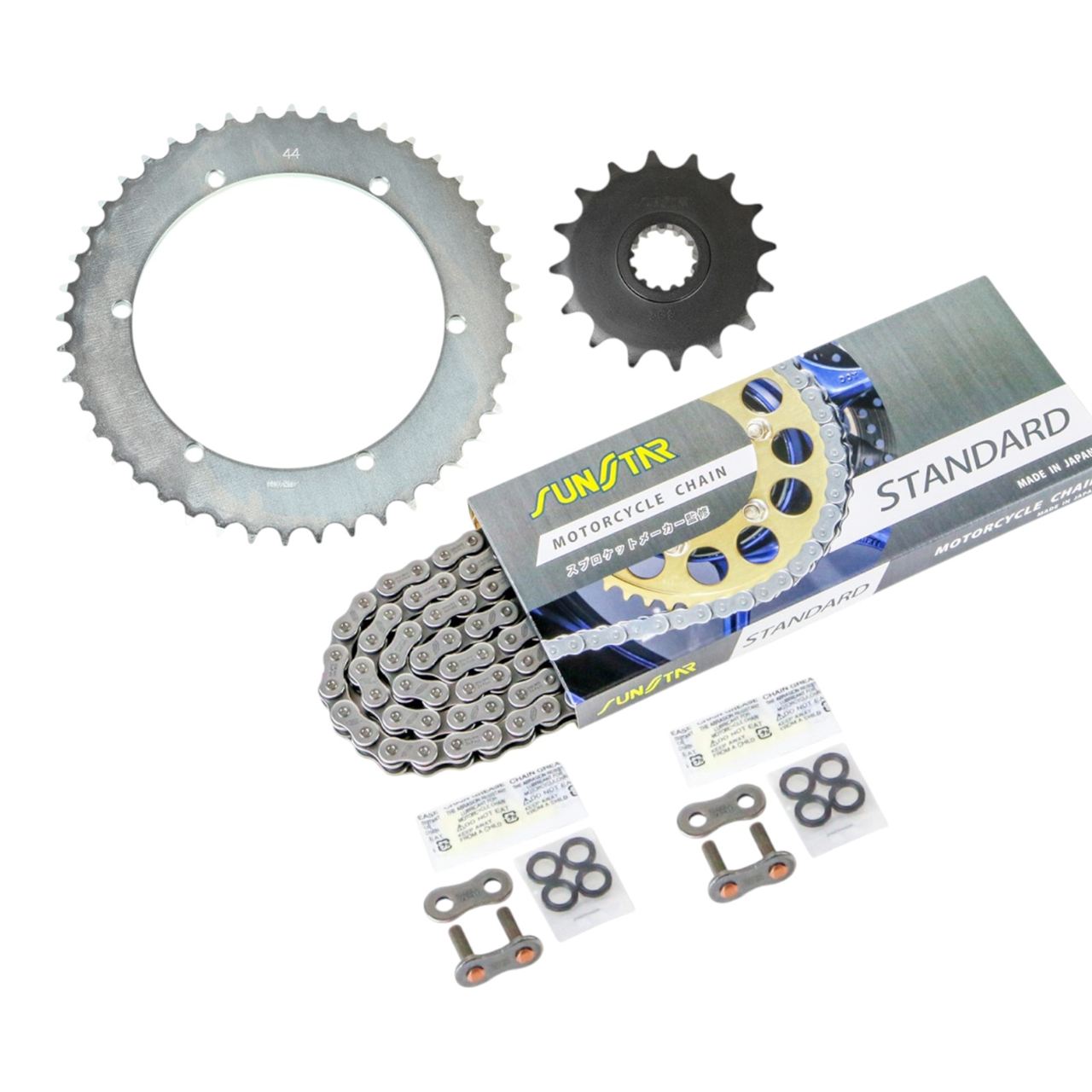 スプロケット&チェーンキット スタンダード 520 フロント16T リア44T 3点セット SR500 520コンバート 88年-00年 スプロケ チェーン