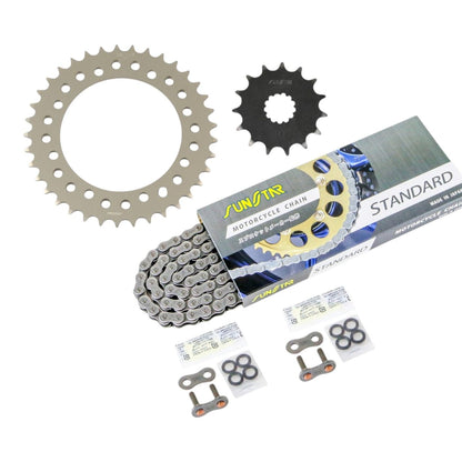 スプロケット&チェーンキット スタンダード 520 フロント15T リア37T 3点セット W800 19年-24年 / メグロ K3 21年-24年 メグロ シルバー