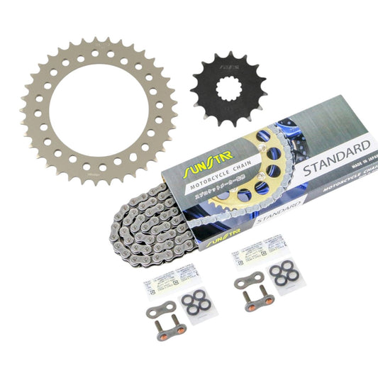 スプロケット&チェーンキット スタンダード 520 フロント15T リア37T 3点セット W800 19年-24年 / メグロ K3 21年-24年 メグロ シルバー