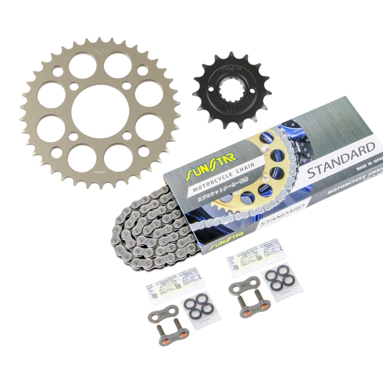 スプロケット&チェーンキット スタンダード 520 フロント15T リア38T 3点セット ESTRELLA CUSTOM RS リアドラムブレーキ エストレヤ