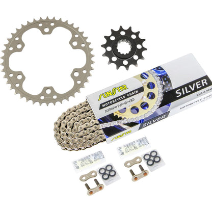 Sprocket & Chain Kit Silver 520 Front 14T Rear 42T 3-piece Set Honda CBR250RR 2023