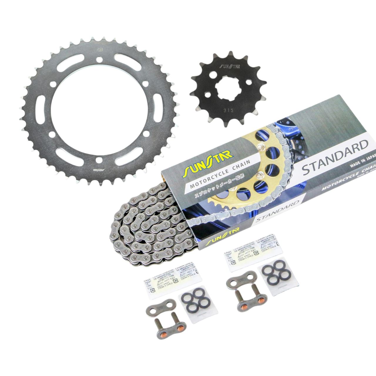 Sprocket & Chain Kit Standard 520 Front 14T Rear 43T 3-piece Set for Kawasaki SUPER SHERPA 97-07