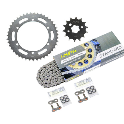 Sprocket & Chain Kit Standard 520 Front 14T Rear 43T 3-piece Set for Kawasaki SUPER SHERPA 97-07