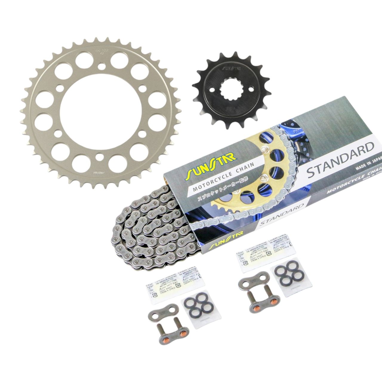 Sprocket & Chain Kit Standard 520 Front 16T Rear 42T 3-piece set Kawasaki EX-4 94-95 / GPZ400S 86-88