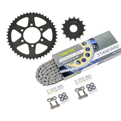 Sprocket & Chain Kit Standard 520 Front 15T Rear 46T 3-piece set for Kawasaki Ninja 400 400R 650R ER-6f ER-6n Versys Z650 Z650RS