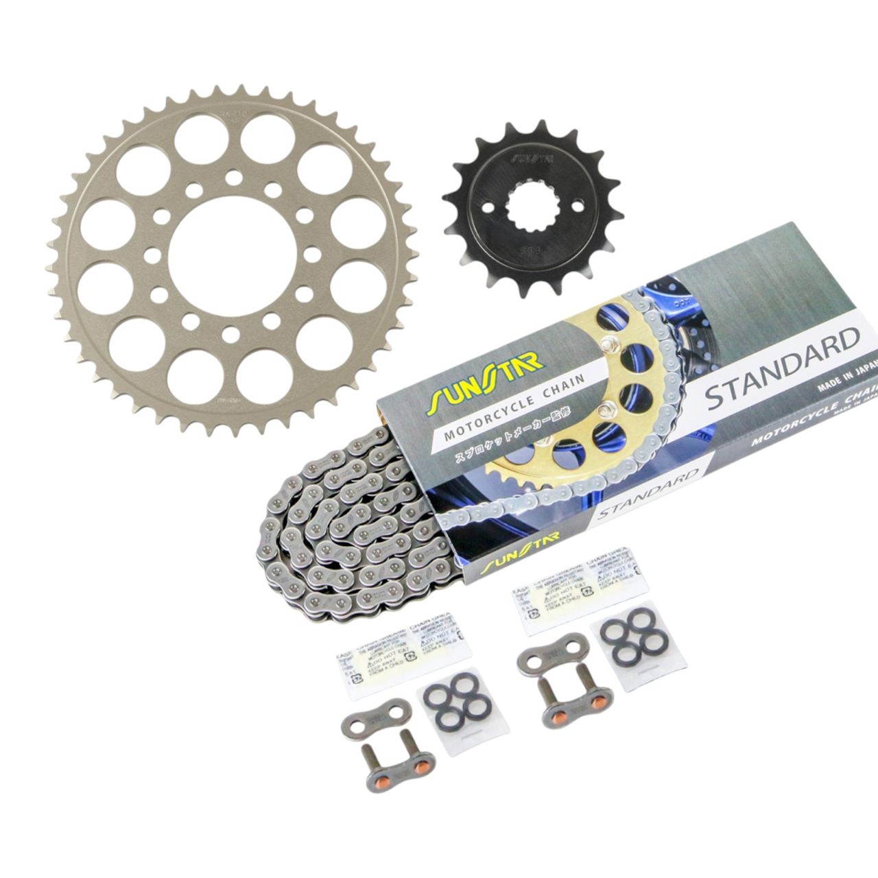 Sprocket & Chain Kit Standard 520 Front 16T Rear 45T 3-piece Set Kawasaki ZXR400R 90'