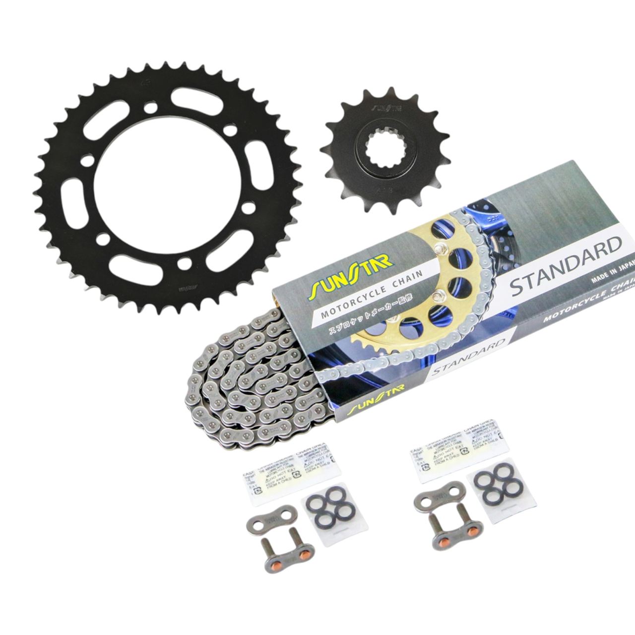スプロケット&チェーンキット スタンダード 525 フロント15T リア43T 3点セット ZRX400/2 94年-97年 スプロケ チェーン