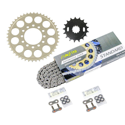スプロケット&チェーンキット スタンダード 525 フロント17T リア46T 3点セット カワサキ Z1000R 82年-83年/ Z1000J 81年-83年/ Z1100GP 81年/ Z1100R 84年