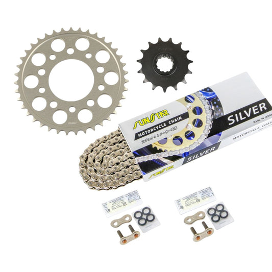 スプロケット&チェーンキット シルバー 525 フロント15T リア39T 3点セット ホンダ CB-1 89年-90年