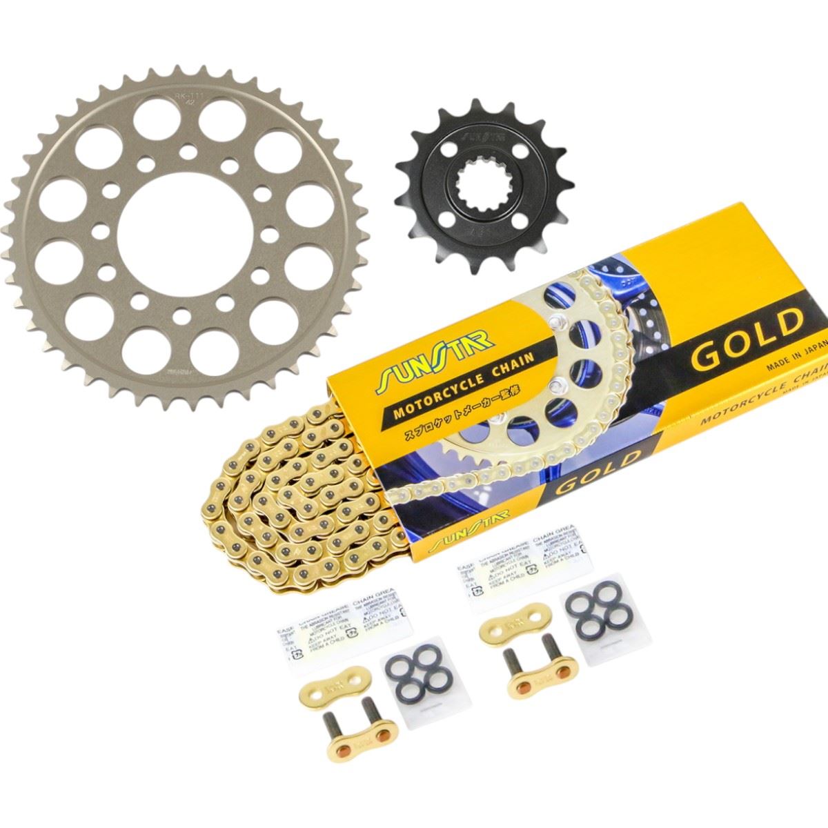 Sprocket & Chain Kit Gold 525 Front 15T Rear 42T Z900RS 18-24 Z900RS Cafe 18-24 3-piece set SUNSTAR Chain