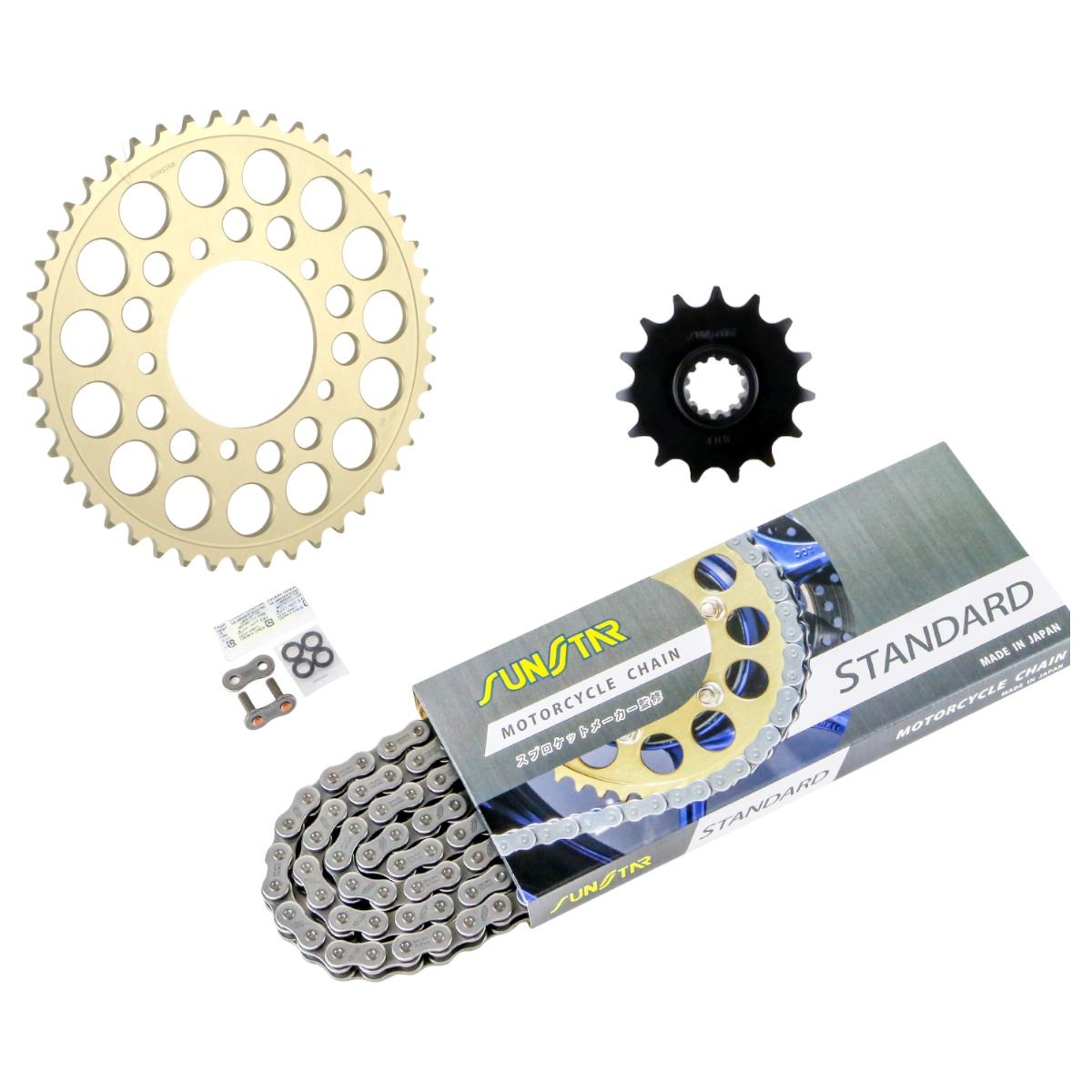 Sprocket & Chain Kit Silver 525 Front 16T Rear 42T YZF-R7 22-23 3-Piece Set SUNSTAR Chain