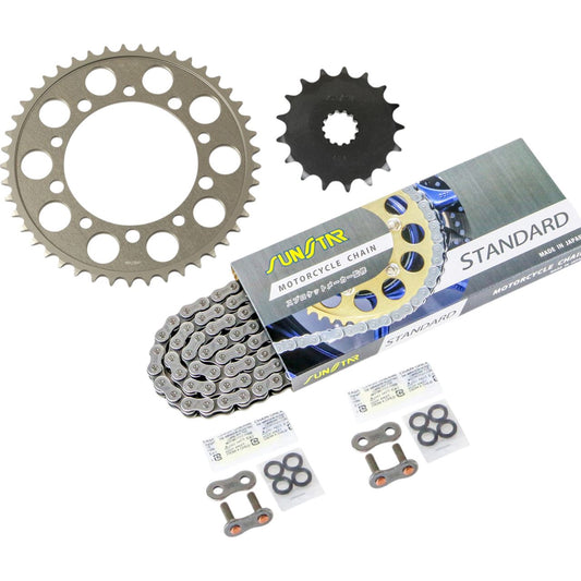 Sprocket & Chain Kit Silver 525 Front 17T Rear 45T V-Strom 1050 23-24 / V-Strom 1050XT 23-24 3-piece set SUNSTAR Chain