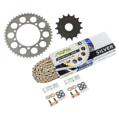 スプロケット&チェーンキット シルバー 525 フロント15T リア47T Vストローム650/XT 17-23年 3点セット SUNSTARチェーン スプロケ