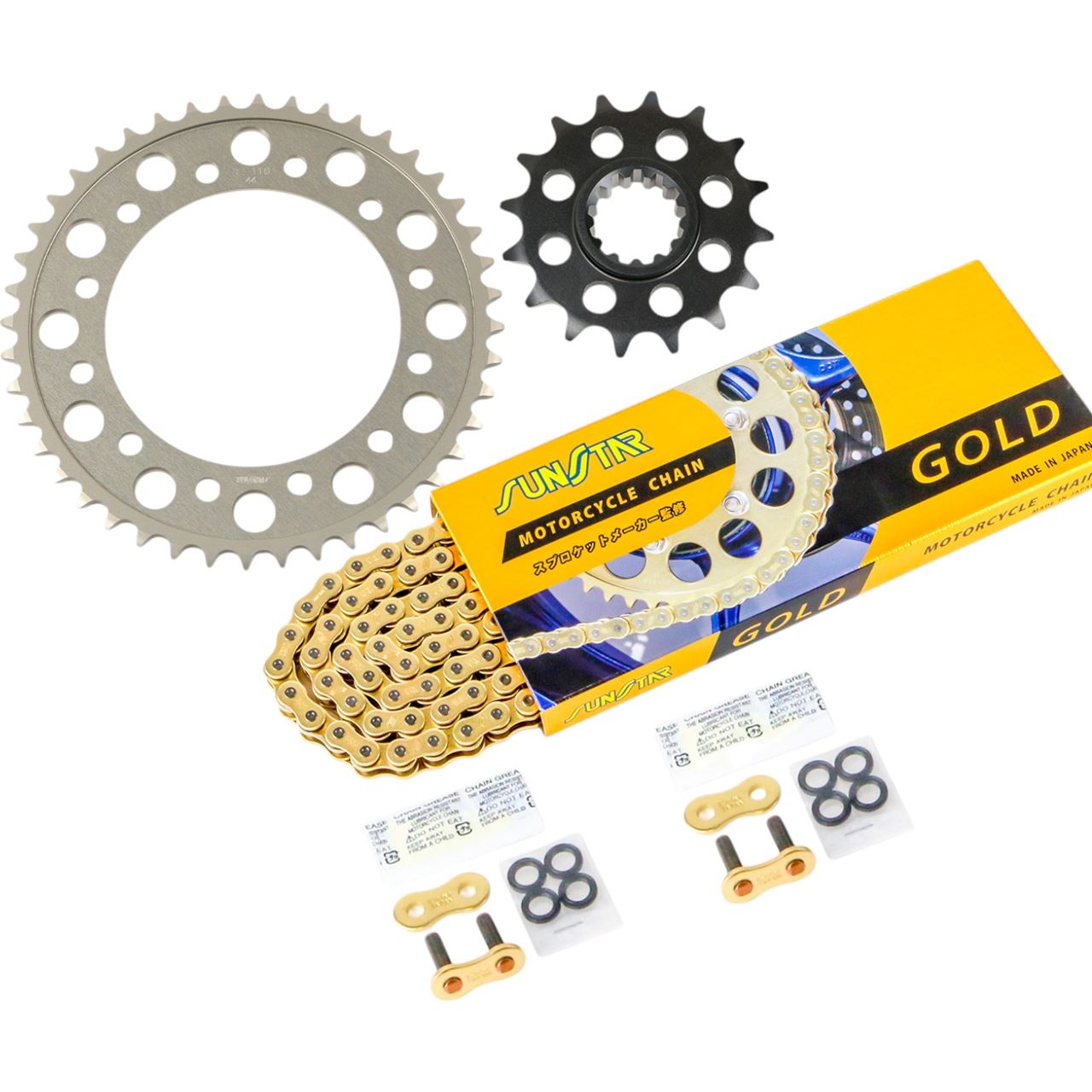 Sprocket & Chain Kit Gold 525 Front 16T Rear 44T CBR1000RR-R 2024/CBR1000RR-R SP 2024 3-piece set SUNSTAR Chain