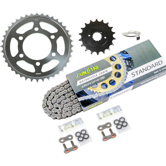 スプロケット&チェーンキット ゴールド 525 フロント18T リア40T Z1-R(D1)(525コンバート) 78年 3点セット SUNSTARチェーン スプロケ