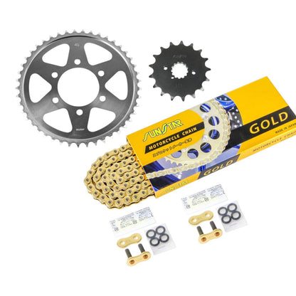 Sprocket & Chain Kit Gold 530 Front 17T Rear 45T GSX1100S Katana (530 Conversion) Long Ratio 81-00 3-Piece Set SUNSTAR Chain