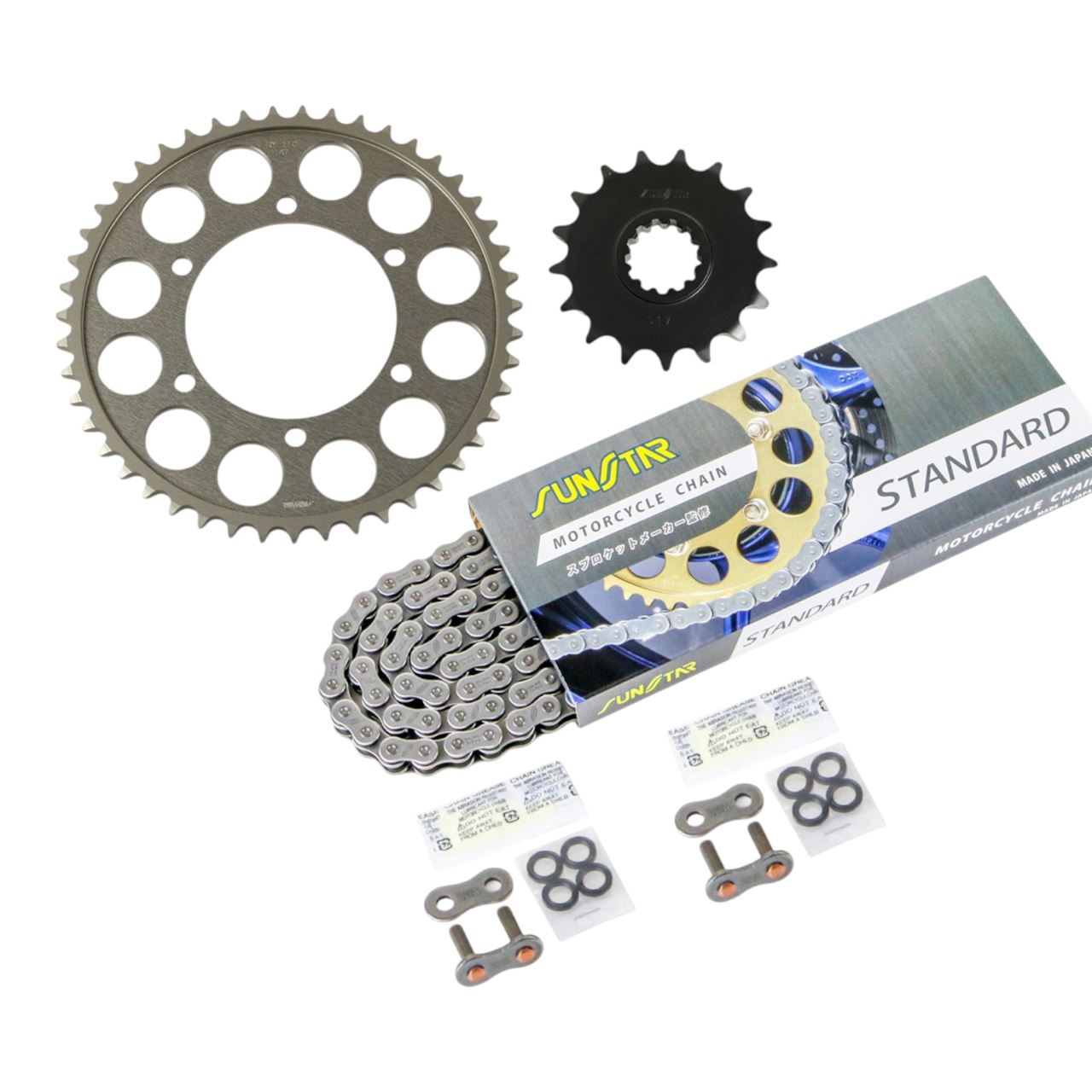 スプロケット&チェーンキット シルバー 530 フロント17T リア47T YZF-R1 09-14年 3点セット SUNSTARチェーン スプロケ