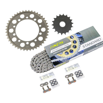 Sprocket & Chain Kit Silver 530 Front 18T Rear 43T B-KING 08-12 3-piece set SUNSTAR Chain