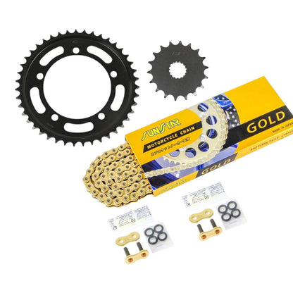 スプロケット&チェーンキット ゴールド 530 フロント18T リア43T B-KING 08-12年 3点セット SUNSTARチェーン スプロケ