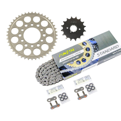 スプロケット&チェーンキット シルバー 530 フロント16T リア44T GSX-R1100(530コンバート) 95-98年 3点セット SUNSTARチェーン