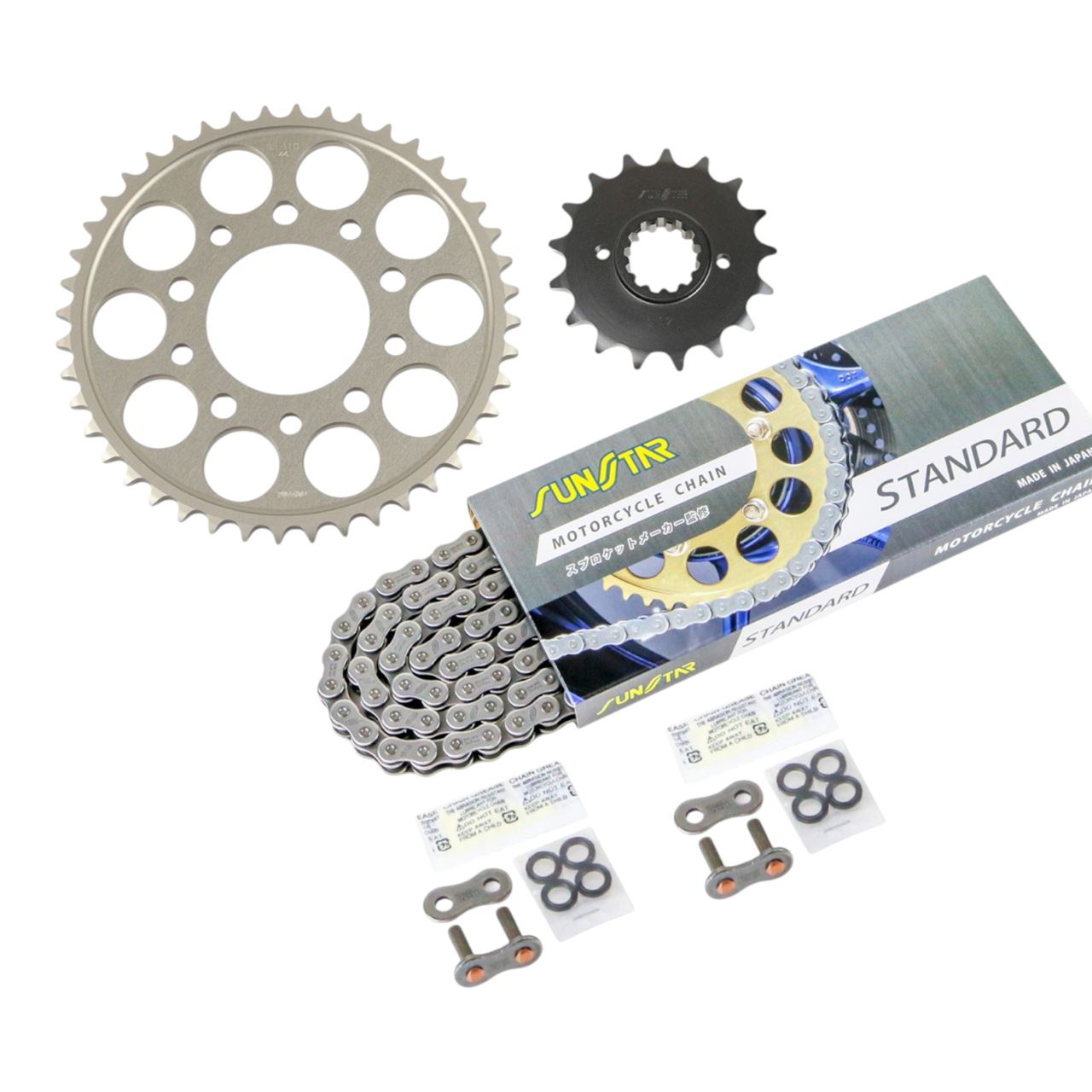 Sprocket & Chain Kit Silver 530 Front 17T Rear 44T CB900F 79-83 3-Piece Set SUNSTAR Chain