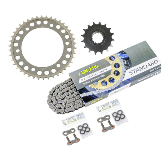Sprocket & Chain Kit Silver 530 Front 16T Rear 42T CBR1000RR/SP (Overseas) '08-'13 / CBR1000RR/SP (Japan) '14-'16 3-piece set SUNSTAR Chain