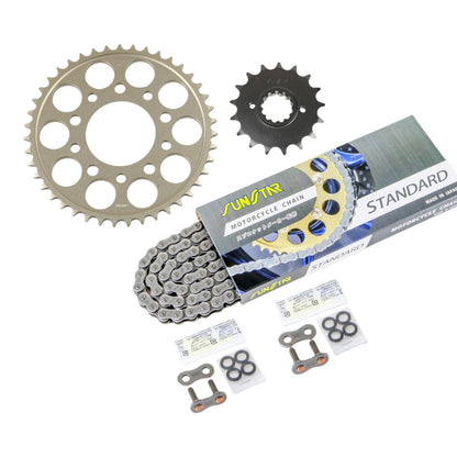 Sprocket & Chain Kit Silver 530 Front 17T Rear 43T VF1000F Interceptor 84 / VF1000R 84-86 3-piece set SUNSTAR Chain