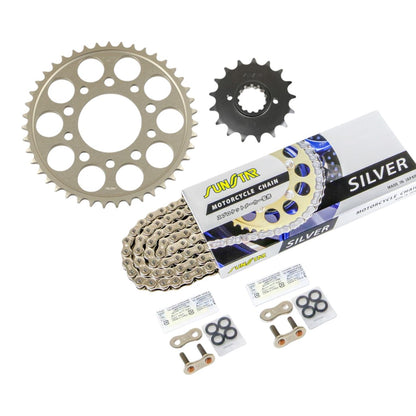Sprocket & Chain Kit Silver 530 Front 17T Rear 43T VF1000F Interceptor '84 / VF1000R '84-'86 3-Piece Set SUNSTAR Chain