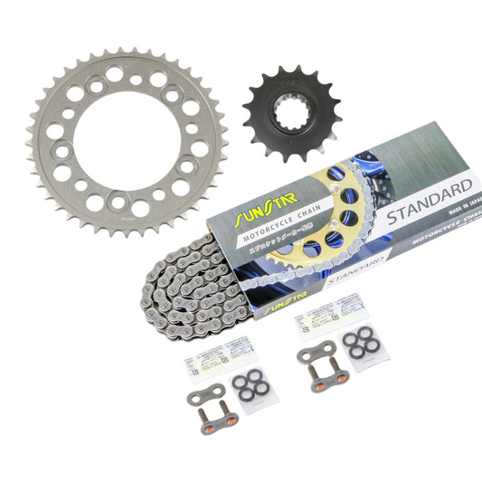 Sprocket & Chain Kit Silver 530 Front 16T Rear 41T for VTR1000F FireStorm 97-07 / VTR1000F FireStorm (Domestic) 97-03 - 3-piece set with SUNSTAR chain