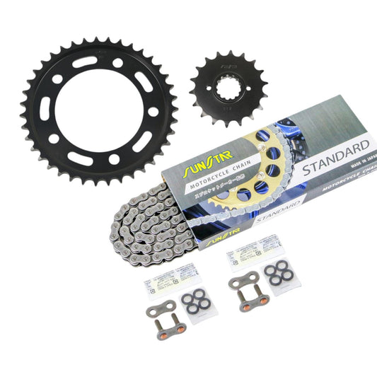 Sprocket & Chain Kit Silver 530 Front 18T Rear 39T CB1100 10-13 3-Piece Set SUNSTAR Chain
