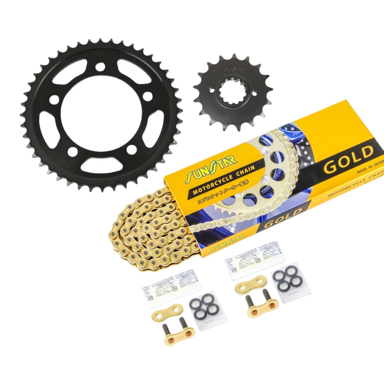 Sprocket & Chain Kit Gold 530 Front 17T Rear 44T CBR1100XX 97-07 3-piece set SUNSTAR Chain