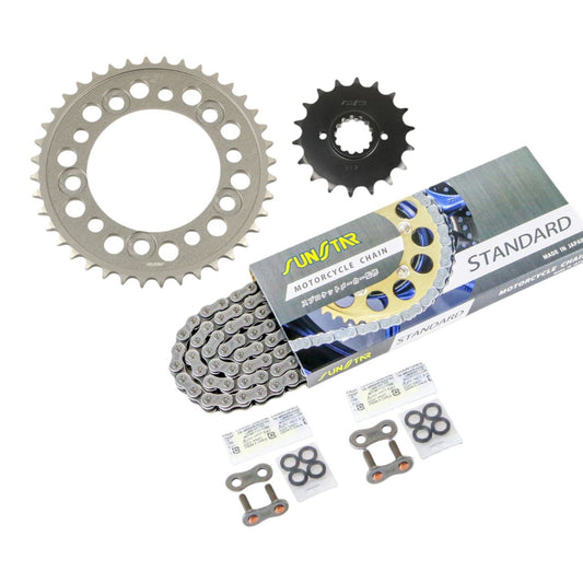 Sprocket & Chain Kit Silver 530 Front 18T Rear 40T CB1300 SB/CB1300 SUPER FOUR/CB1300 SUPER TOURING 3-piece set SUNSTAR Chain