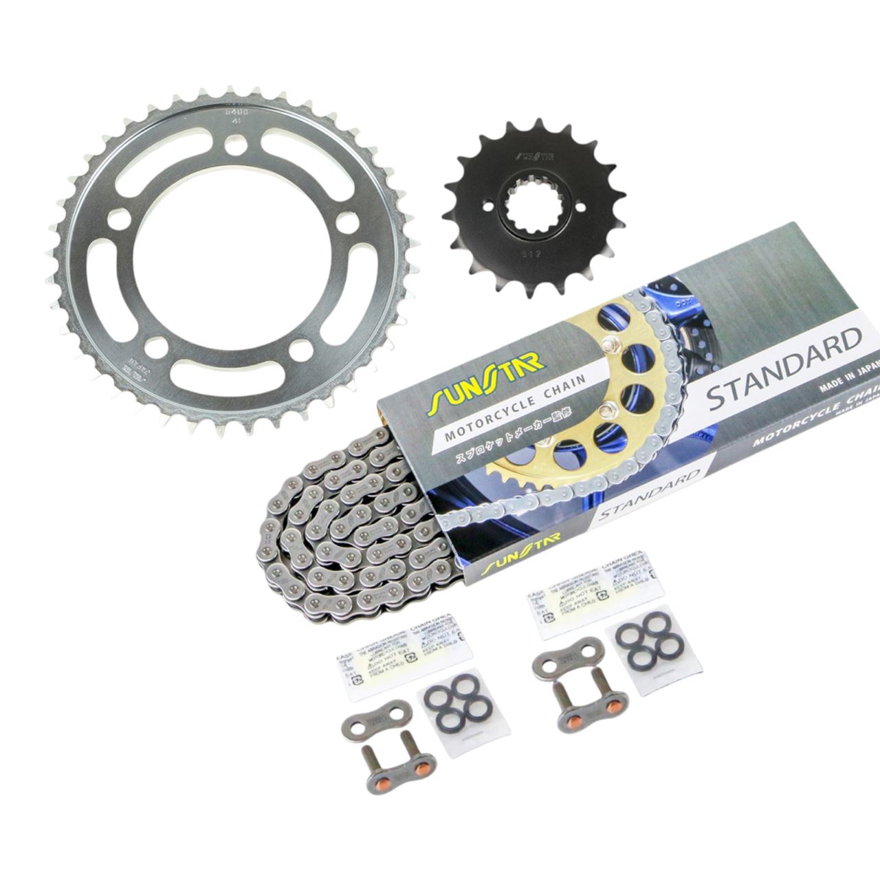 Sprocket & Chain Kit Silver 530 Front 18T Rear 41T CB1300 SUPER FOUR 98-02 3-piece set SUNSTAR chain